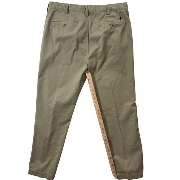 Polo Ralph Lauren Chino Pants Mens 36 x 32 Khaki Cotton Casual Pony Classic Fit - Picture 10 of 10